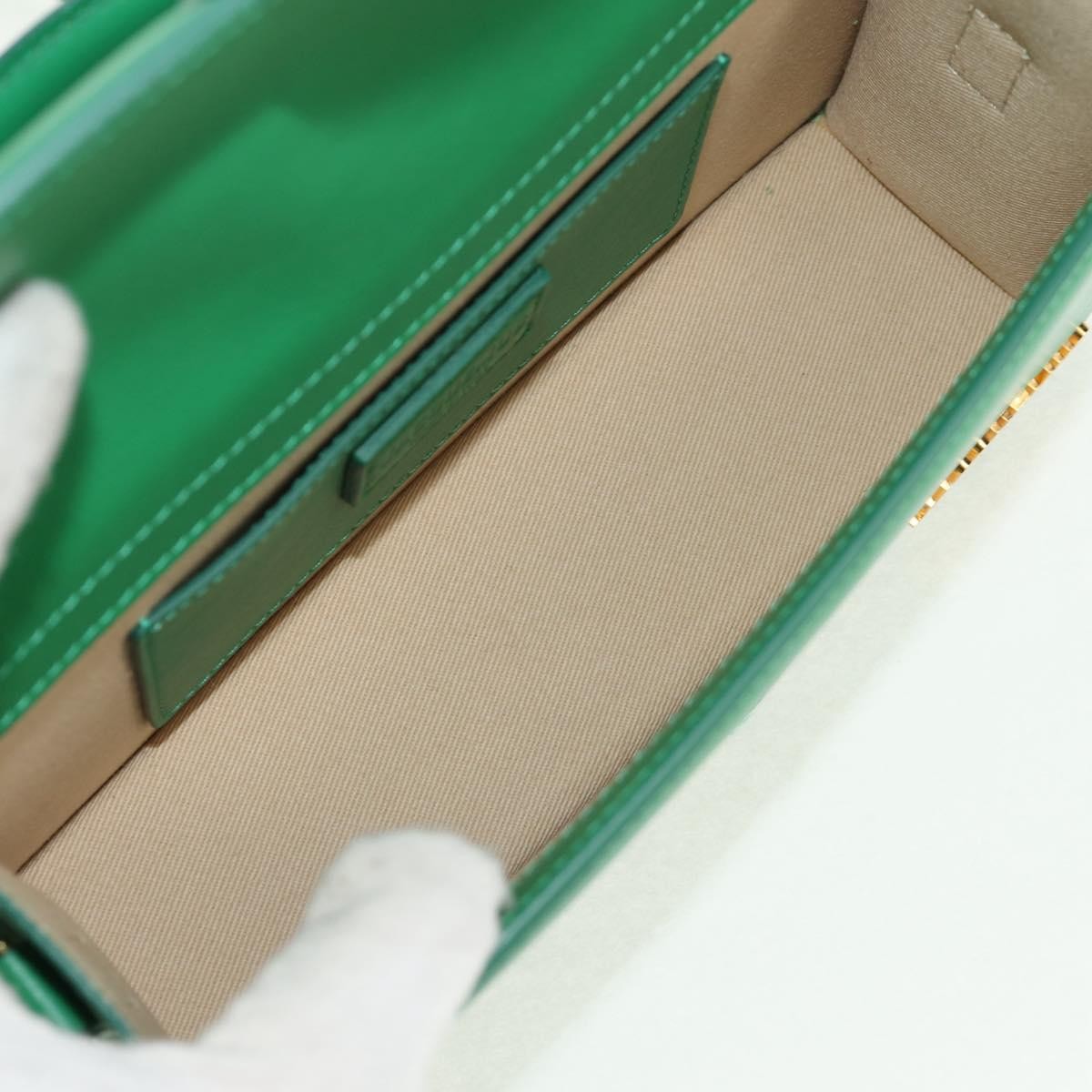 Jacquemus Le Bambinou Flap Bag Leather, GREEN, LEATHER, Handbag