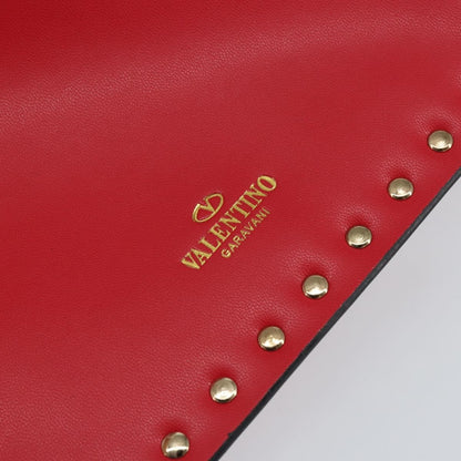 Valentino Garavani Rockstud Pouch Leather, PINK, LEATHER, Clutche & pouche