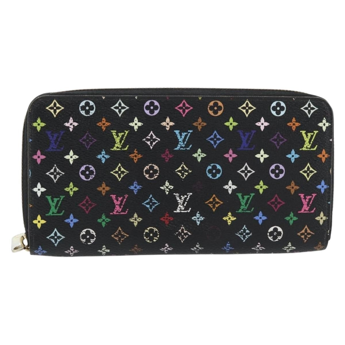 Louis Vuitton Aerogram Zippy Wallet Leather, Black, Canvas, Wallet
