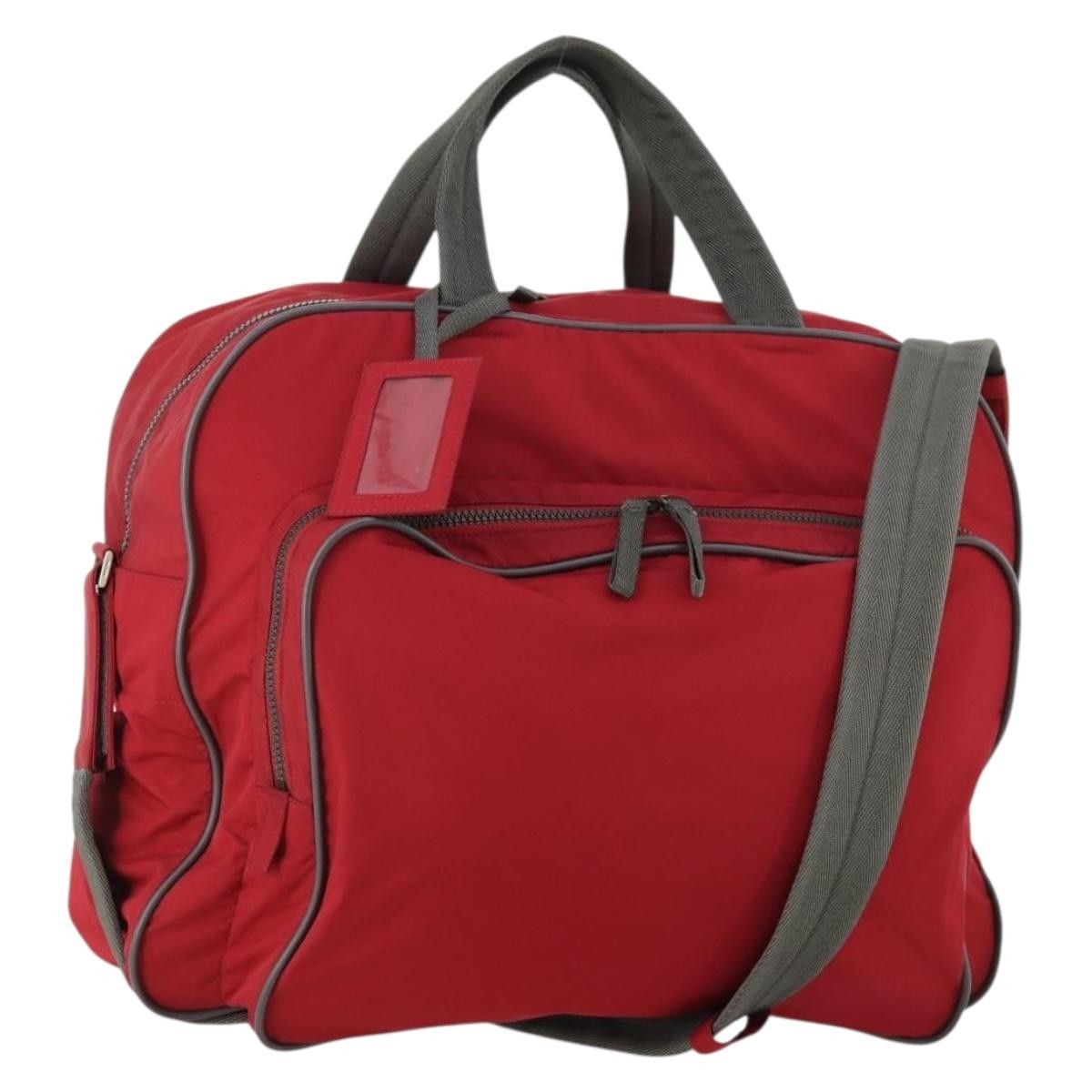 Prada Sport Line Boston Bag Nylon, Red, Nylon, Travel Bag