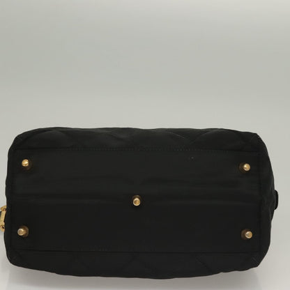 Prada Chain Shoulder Bag Tessuto, BLACK, NYLON, Shoulder bag