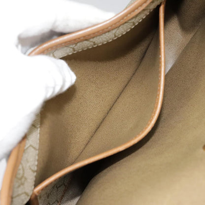 Christian Dior Vintage Honeycomb Flap Crossbody Bag Coated Canvas, BEIGE, CANVAS, Crossbody bag