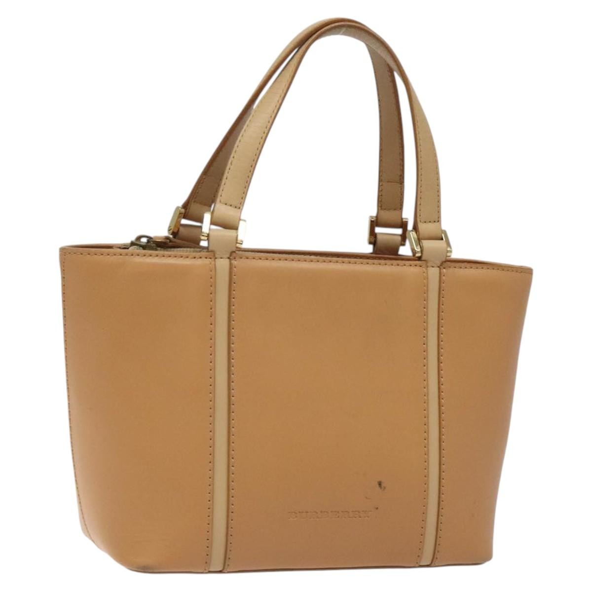 Burberry Vintage Handbag Leather, BEIGE, LEATHER, Handbag