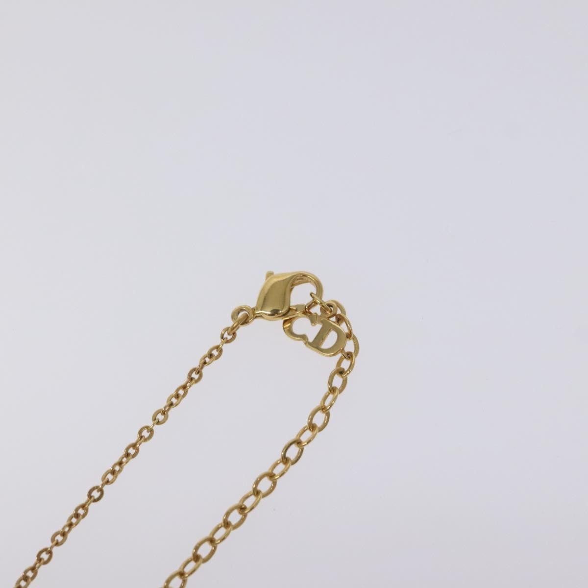 Christian Dior Logo Heart Pendant Necklace Metal, GOLD, METAL, Necklace