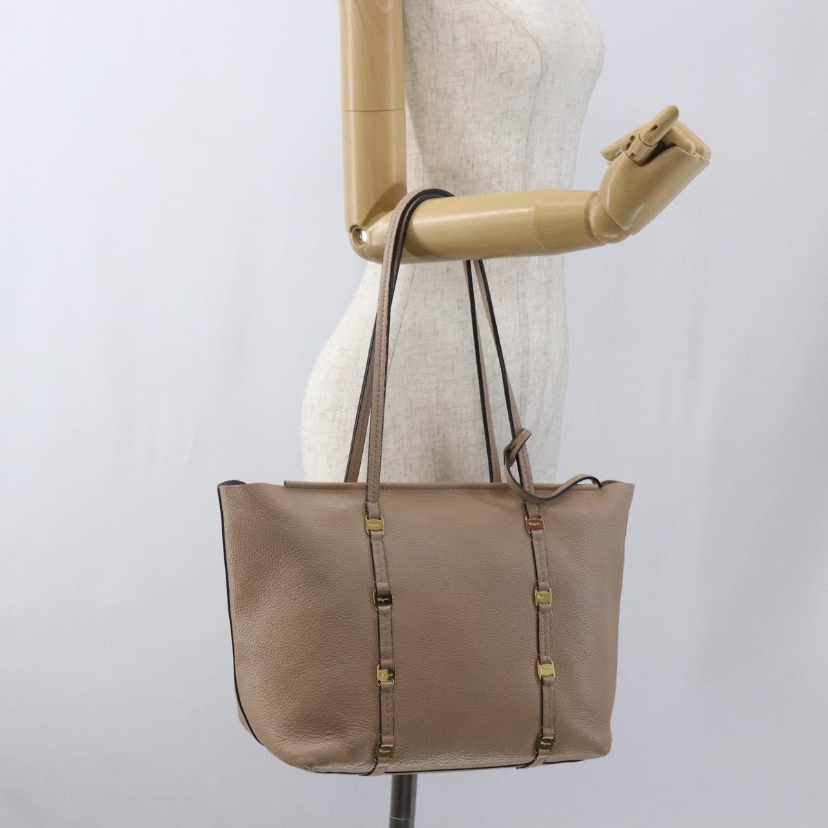 Salvatore Ferragamo Vala tote Leather, BEIGE, LEATHER, Tote bag
