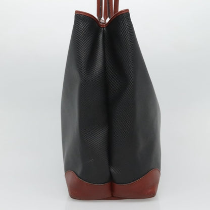 Bottega Veneta Marco Polo Tote Coated Canvas and Leather Detail, BLACK, CANVAS, Tote bag