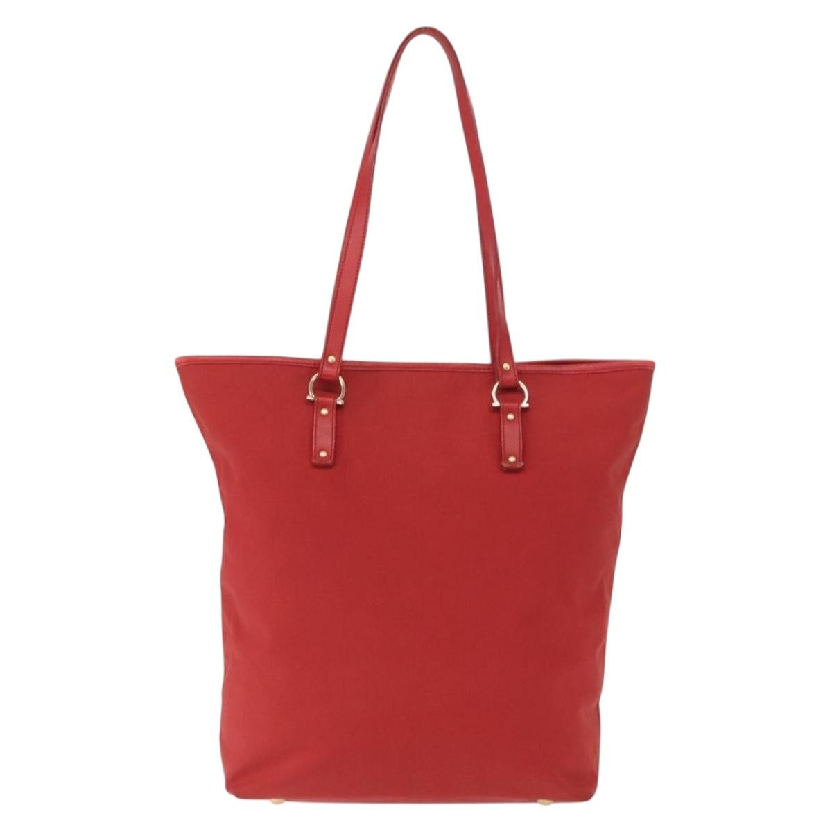 Salvatore Ferragamo Gancini handbag Nylon, RED, NYLON, Handbag