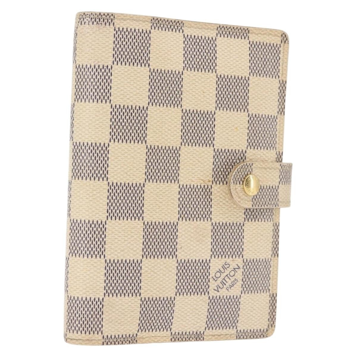 Louis Vuitton Agenda Cover Damier Azur, BEIGE, CANVAS, Toiletry Case