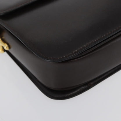 Celine Vintage Shoulder Bag Leather, BROWN, LEATHER, Shoulder bag