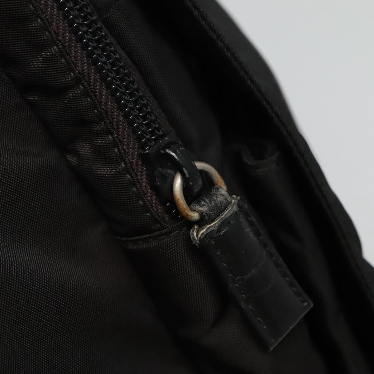 Prada Vintage Flap Messenger Bag Tessuto, BLACK, NYLON, Shoulder bag