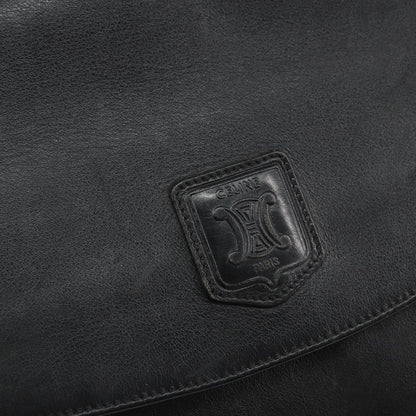 Celine Clutch Bag Leather, BLACK, LEATHER, Clutche & pouche