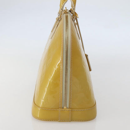Louis Vuitton Alma Handbag Monogram Vernis, YELLOW, PATENT_LEATHER, Handbag