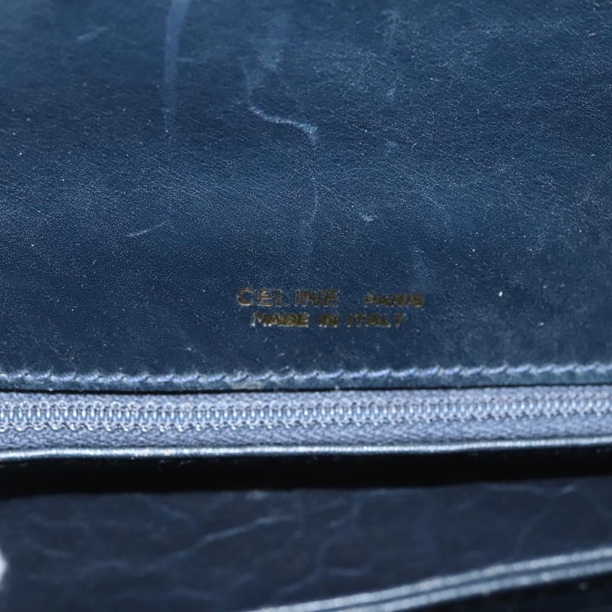 Celine C Sulky Shoulder bag Canvas and Leather, NAVY, CANVAS, Shoulder bag