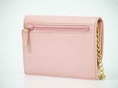 Chanel Coco bouton wallet Leather, PINK, LEATHER, Wallets