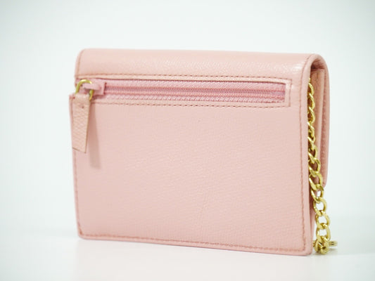 Chanel Coco bouton wallet Leather, PINK, LEATHER, Wallets
