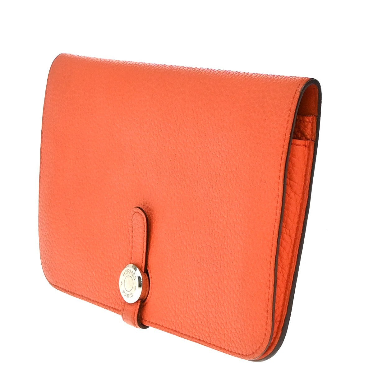 Hermes Dogon Duo Combined Wallet Leather, ORANGE, LEATHER, Wallets