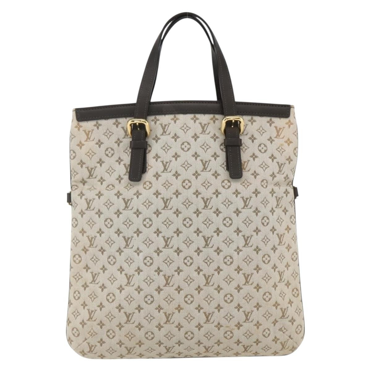 Louis Vuitton Francoise handbag Mini lin, KHAKI, CANVAS, Tote bag