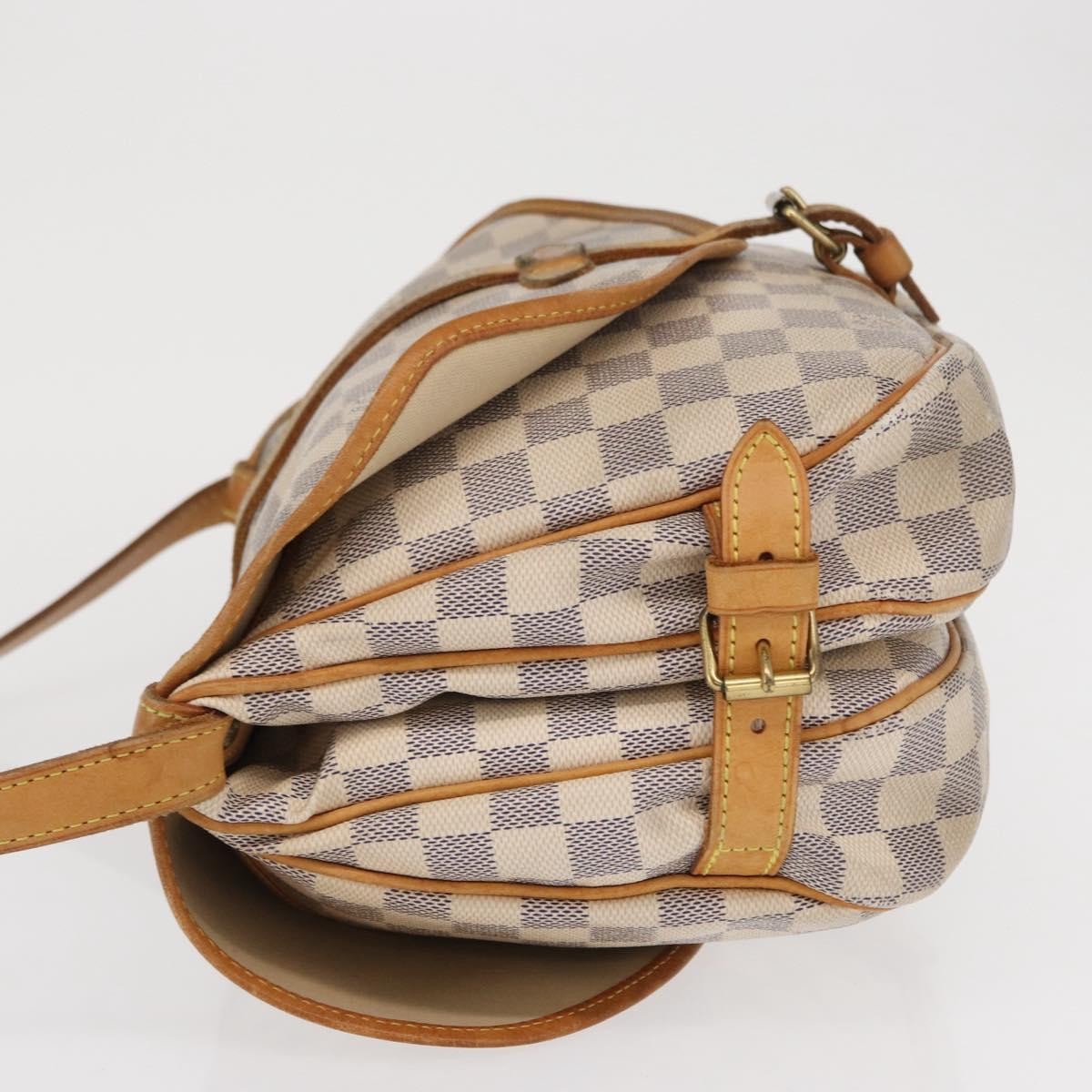 Louis Vuitton Saumur Handbag Damier, BEIGE, CANVAS, Shoulder bag