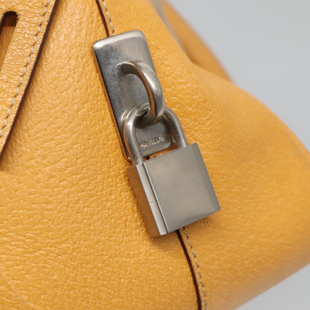Prada Bauletto Bag Canvas with Leather, BEIGE, CANVAS, Handbag