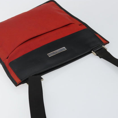 Gucci Front Pocket Messenger Nylon, RED, NYLON, Shoulder bag