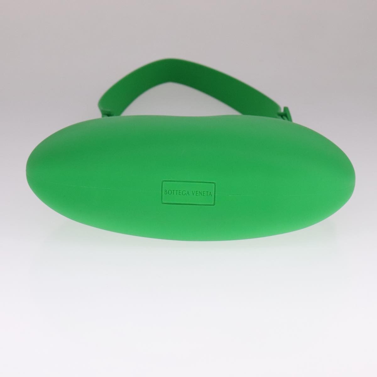 Bottega Veneta Punch Shoulder Bag Rubber with Nylon, GREEN, RUBBER, Shoulder bag