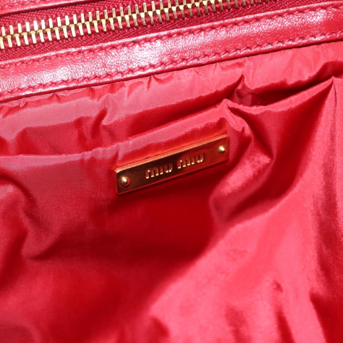 Miu Miu Shopper Tote Matelasse canvas, RED, CANVAS, Tote bag