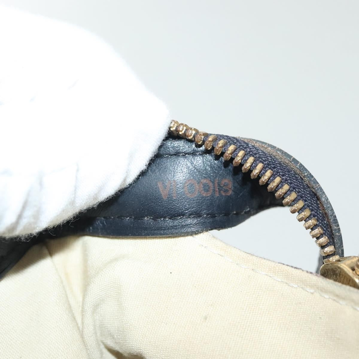 Louis Vuitton Josephine Handbag Mini Lin, BLUE, CANVAS, Handbag