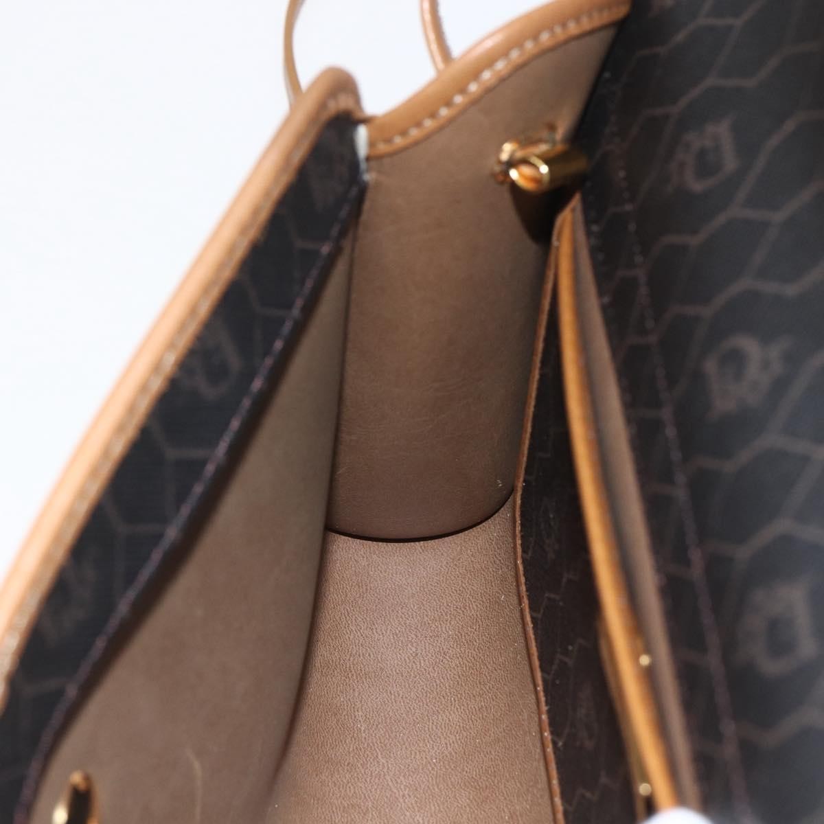 Christian Dior Vintage Honeycomb Shoulder Bag Canvas and Leather, BLACK, PVC, Shoulder bag