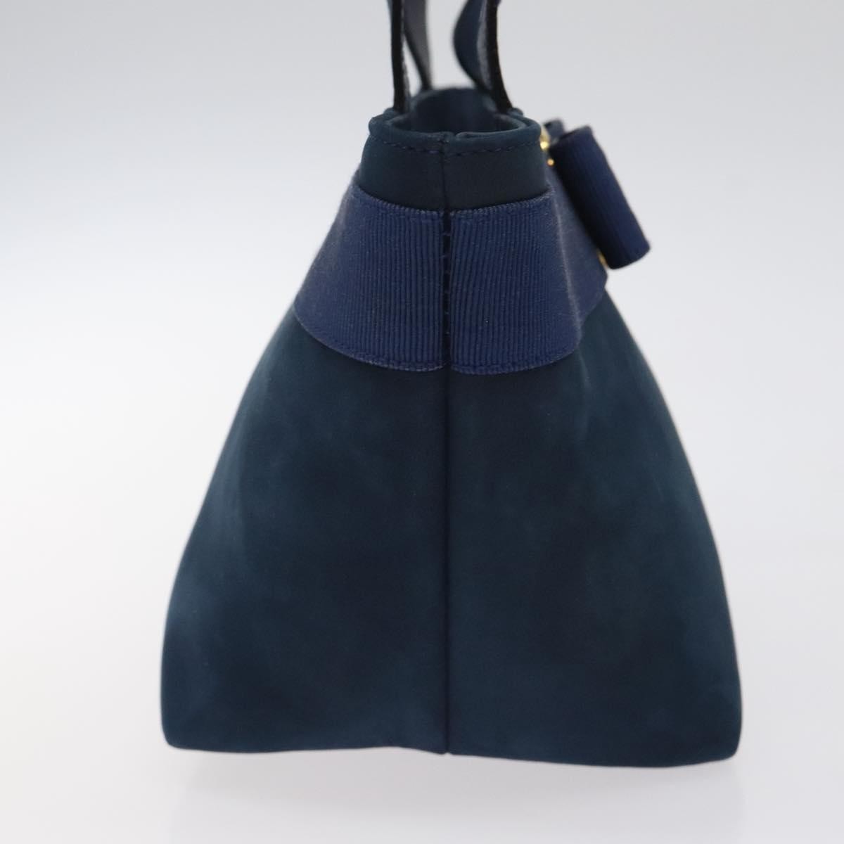 Salvatore Ferragamo Vala Handbag Suede, BLUE, SUEDE, Handbag