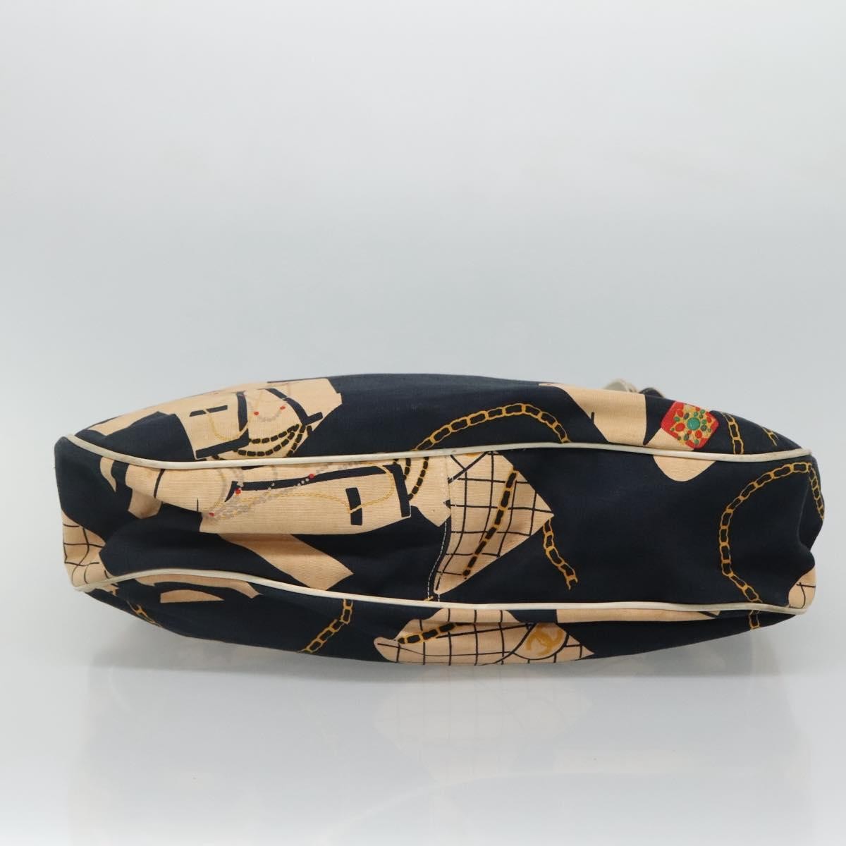 Chanel Miss Mademoiselle Shoulderbag Canvas, NAVY, CANVAS, Shoulder bag