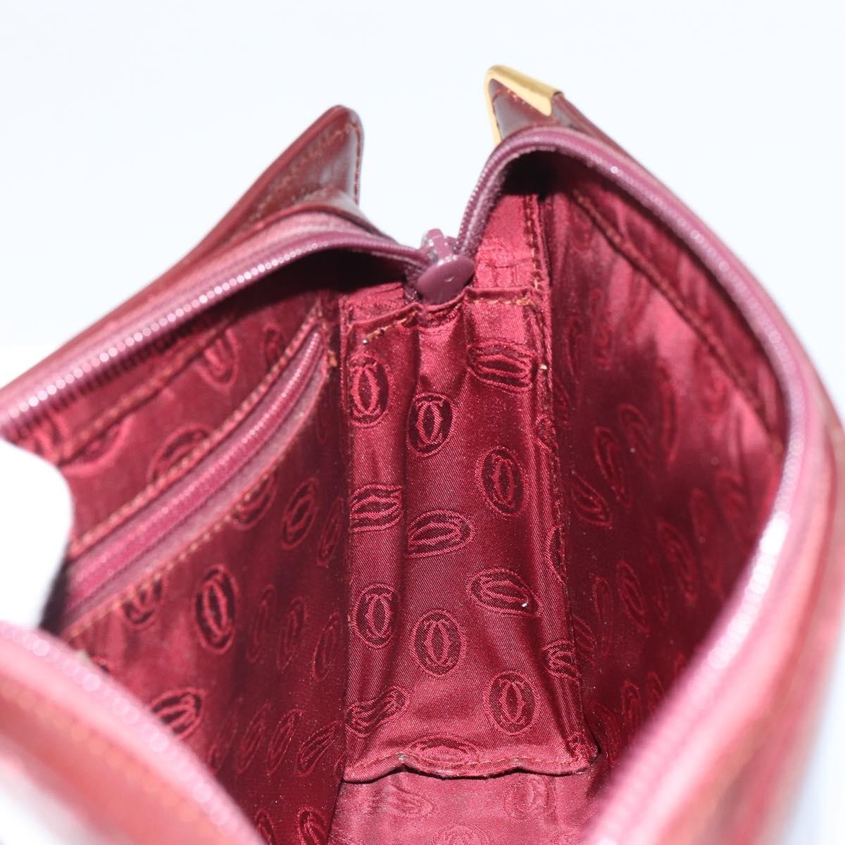 cartier Must de Cartier Clutch bag Leather, BURGUNDY, LEATHER, Clutche & pouche