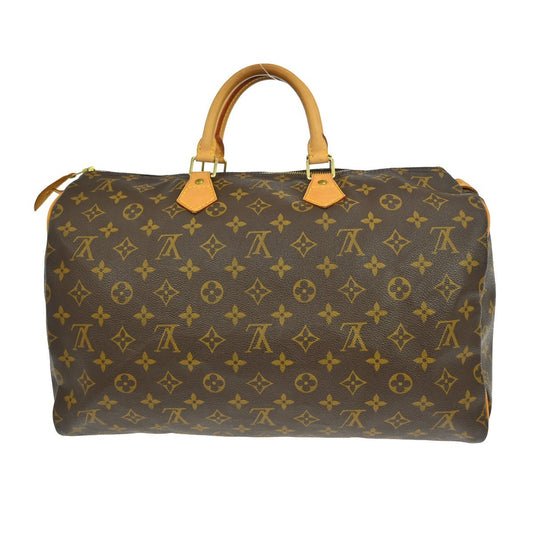 Louis Vuitton Speedy Handbag Monogram Canvas, Brown, Canvas, Handbag