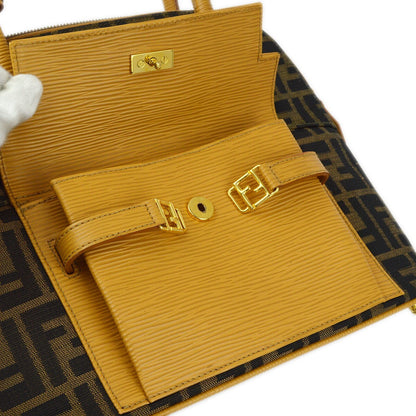 Fendi Convertible Dome Bag Zucca Canvas, BROWN, CANVAS, Bag