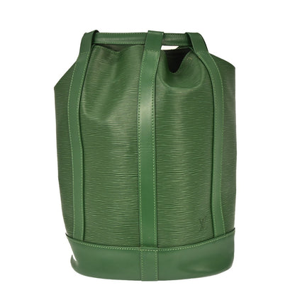 Louis Vuitton Randonnee Backpack Epi Leather, GREEN, LEATHER, Shoulder bag