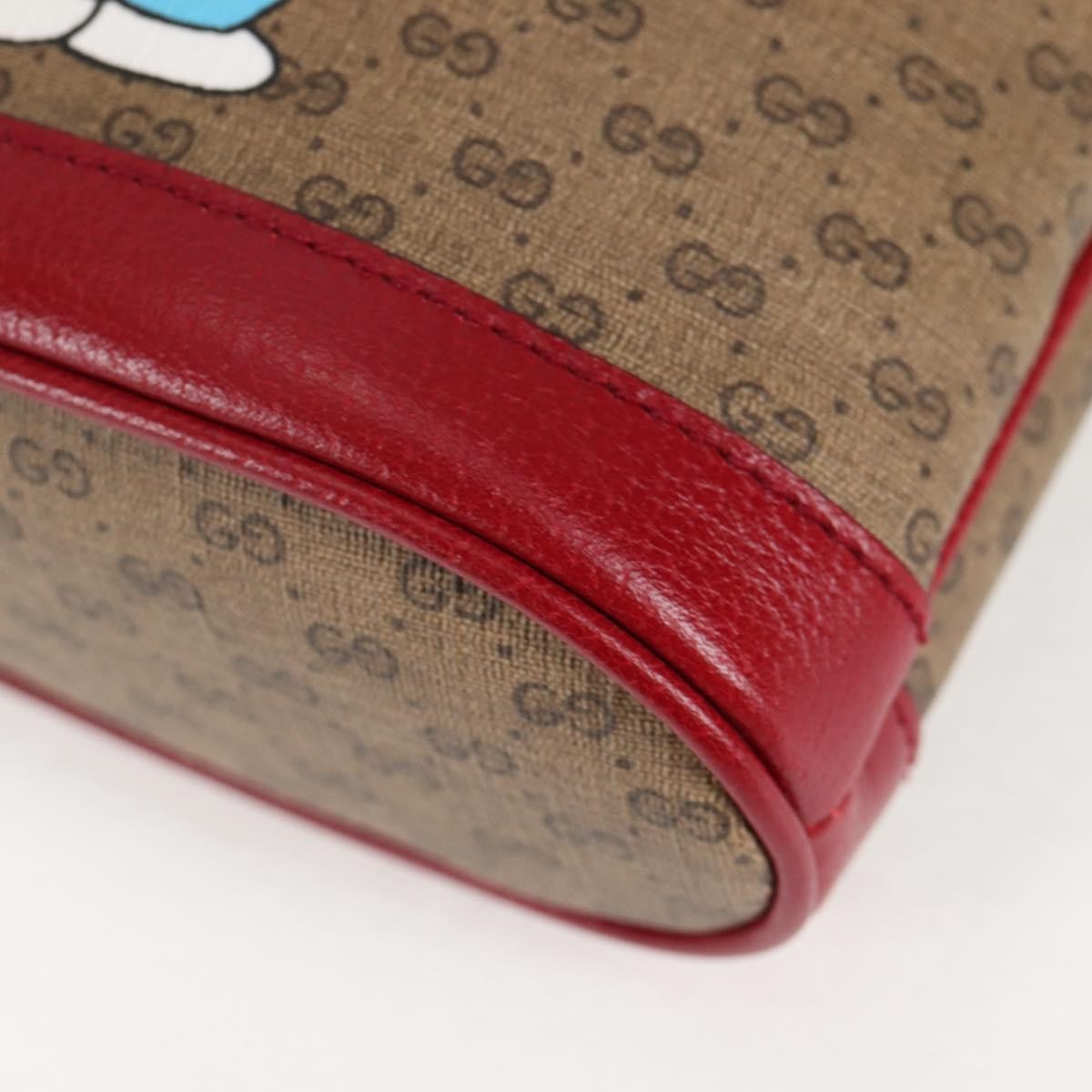Gucci Doraemon Bucket Bag Printed Mini GG Coated Canvas, BEIGE, PVC, Crossbody bag