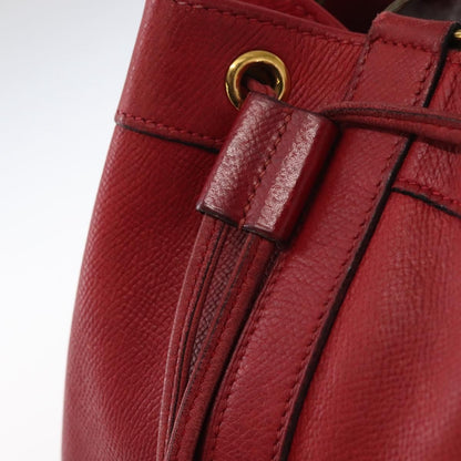 Hermes Market Handbag Leather, RED, LEATHER, Shoulder bag