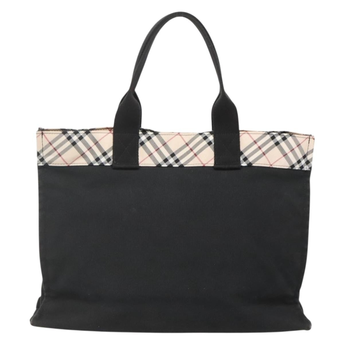 Burberry Nova Check Tote canvas check pattern, BLACK, CANVAS, Tote bag
