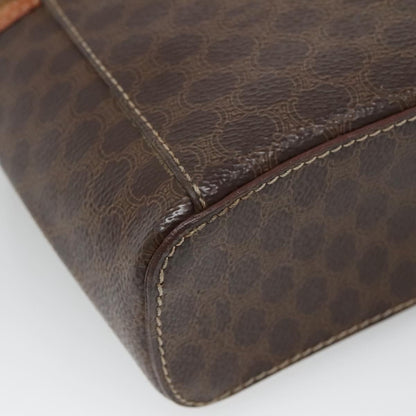 Celine Macadam Vanity Bag Canvas, BROWN, PVC, Travel bag