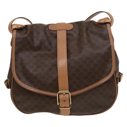 Celine Macadam Shoulder Bag PVC Leather, BROWN, PVC,CANVAS, Crossbody bag