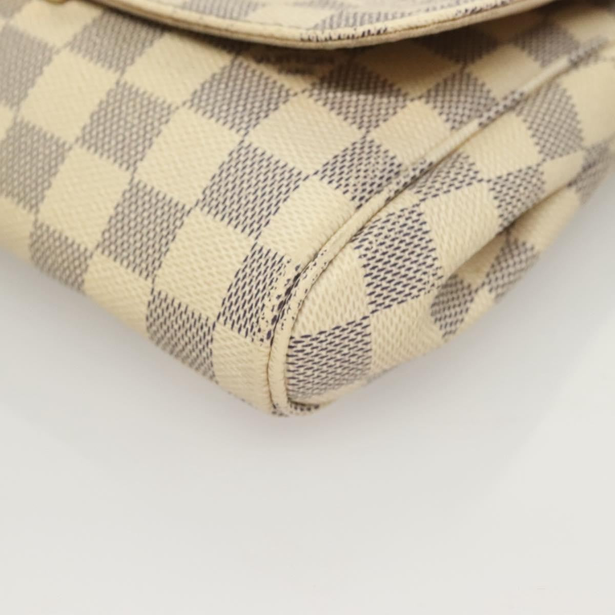 Louis Vuitton Favorite Handbag Damier, WHITE, CANVAS, Handbag
