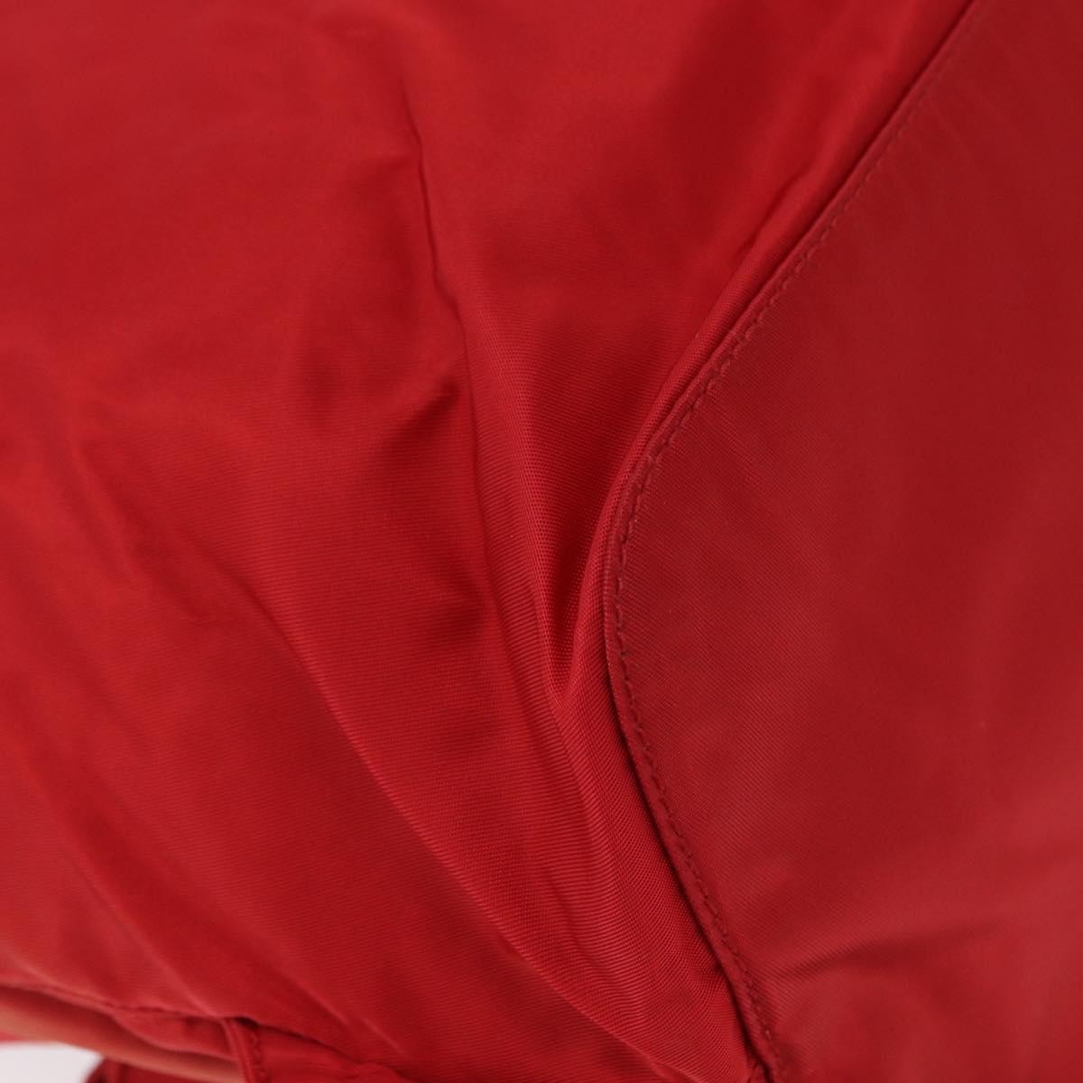 Prada Double Front Pocket Backpack Tessuto, Red, Nylon, Backpack