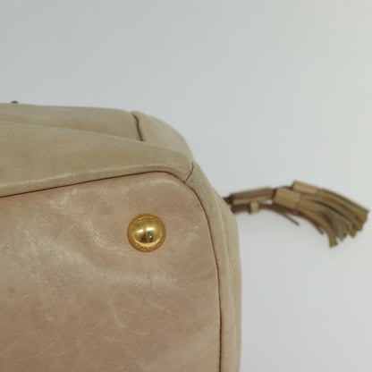 Prada Front Pocket Convertible Tote Leather, BEIGE, LEATHER, Tote bag