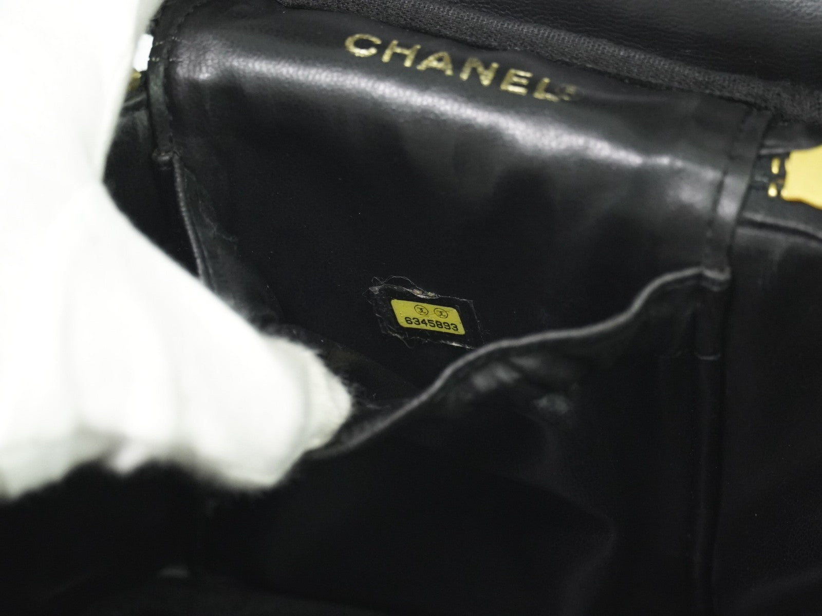 Chanel Vanity pouch Leather, BLACK, LEATHER, Toiletry Case