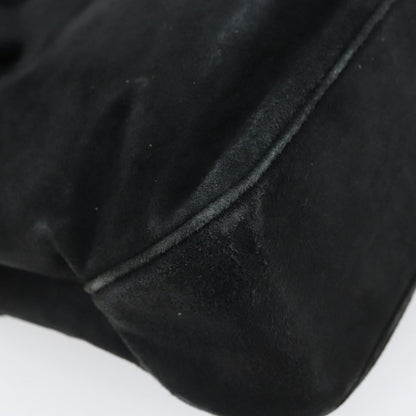Salvatore Ferragamo Vala Shoulder Bag Suede, BLACK, SUEDE, Shoulder bag