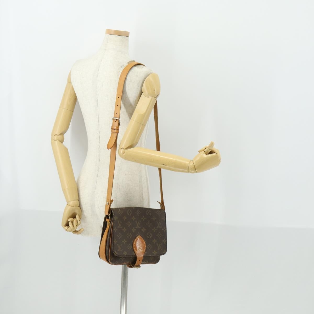 Louis Vuitton Cartouchiere Handbag Monogram Canvas, BROWN, CANVAS, Shoulder bag