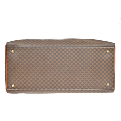 Celine Vintage Macadam Boston bag Canvas and Leather, BROWN, CANVAS, Travel bag