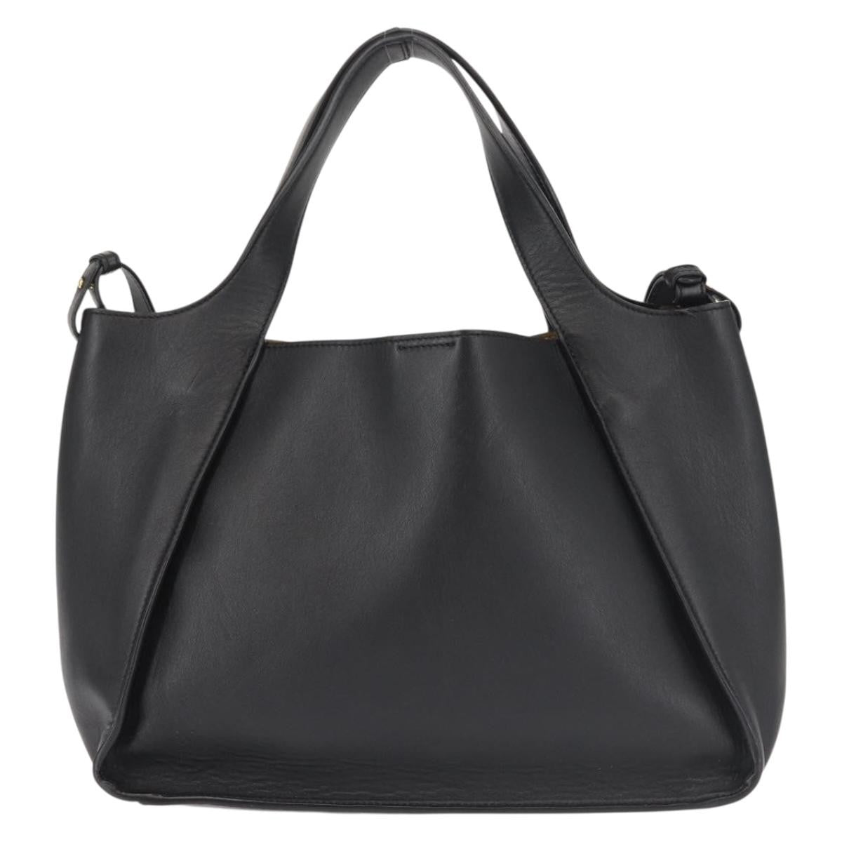Stella McCartney Cabas tote bag leather, BLACK, LEATHER, Handbag