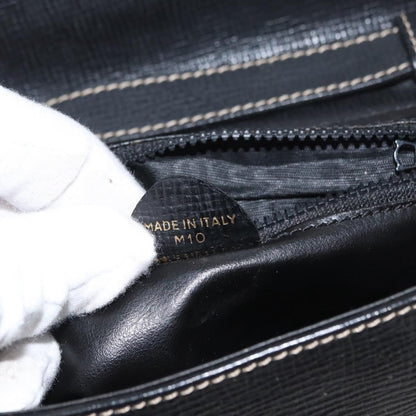 Celine Circle Logo Shoulder Bag Leather, BLACK, LEATHER, Shoulder bag