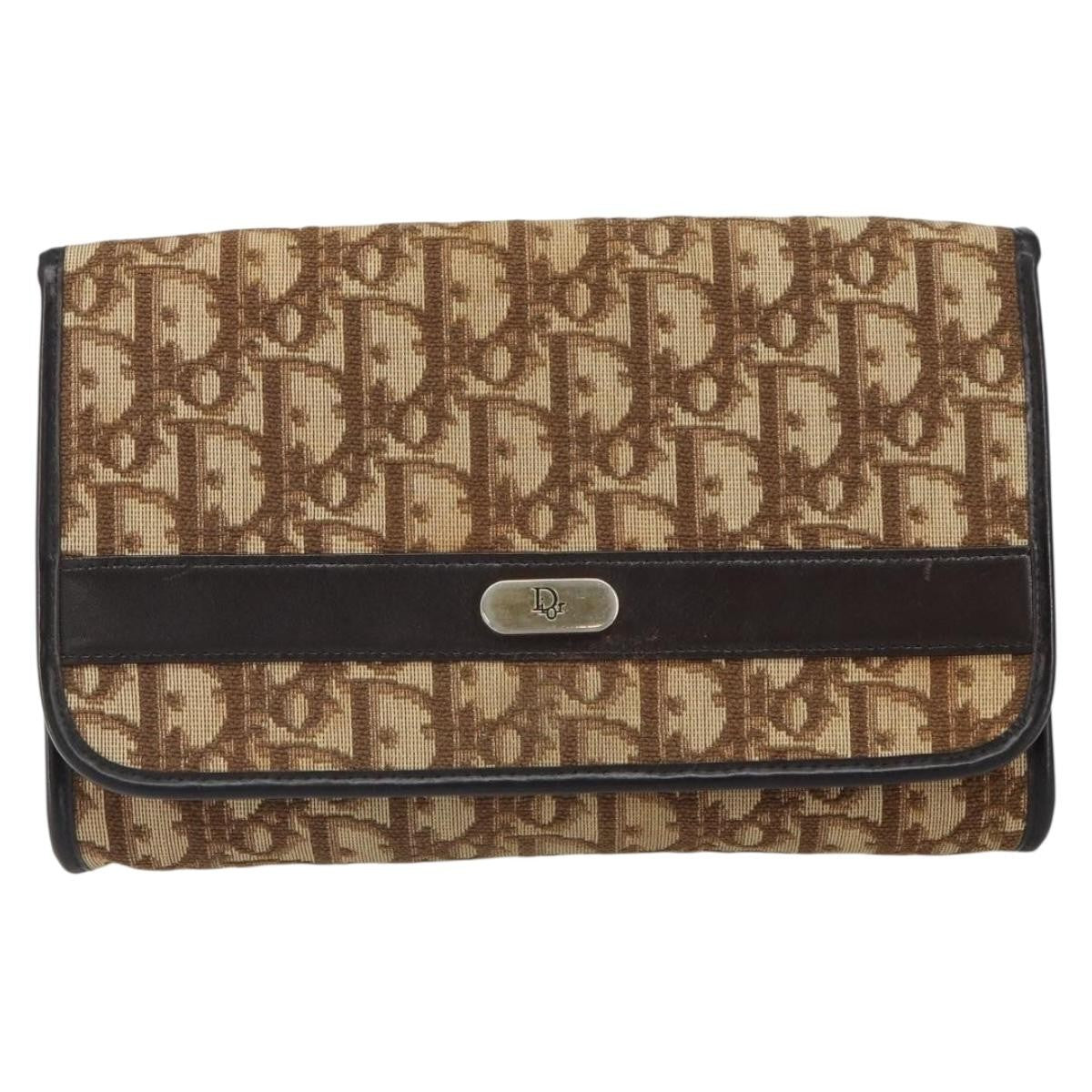 Christian Dior Vintage Trotteur Chain shoulder bag Canvas, BEIGE, CANVAS, Shoulder bag
