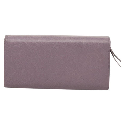 Balenciaga Classic Continental Zip Around Wallet Leather, PURPLE, LEATHER, Wallets